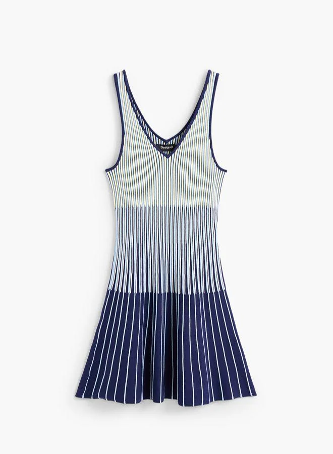Desigual Blue Sleeveless Knit Dress for Women | Best Price UAE