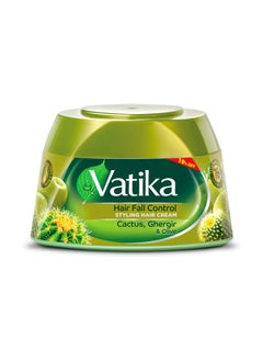Dabur Vatika Naturals Hair Fall Control Styling Hair Cream | Natural Extracts of Cactus, Ghergir & Olive with Nourishing Vatika Oils 125ML  - Image 1