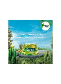 Dabur Vatika Naturals Hair Fall Control Styling Hair Cream | Natural Extracts of Cactus, Ghergir & Olive with Nourishing Vatika Oils 125ML  - Image 2