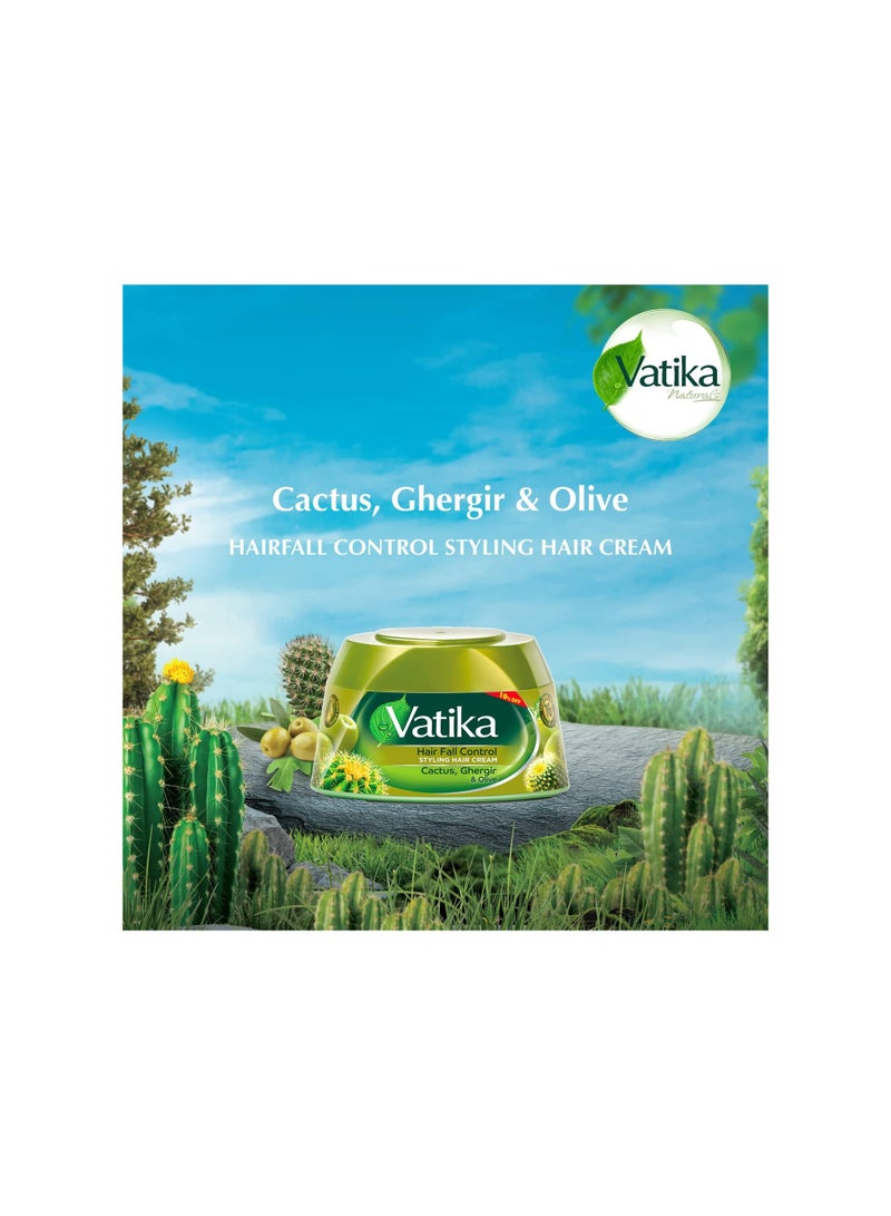 دابر كريم تصفيف الشعر للتحكم في تساقط من فاتيكا ناتشورالز 125 مل | مستخلصات طبيعية الصبار والزيتون | زيوت المغذية - Image 2