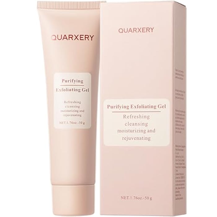 QUARXERY جل تقشير كواركسي اللطيف | منظف للوجه والجسم للبشرة الحساسة | هازل طبيعي وصبار | تنظيف عميق للمسام - Image 1
