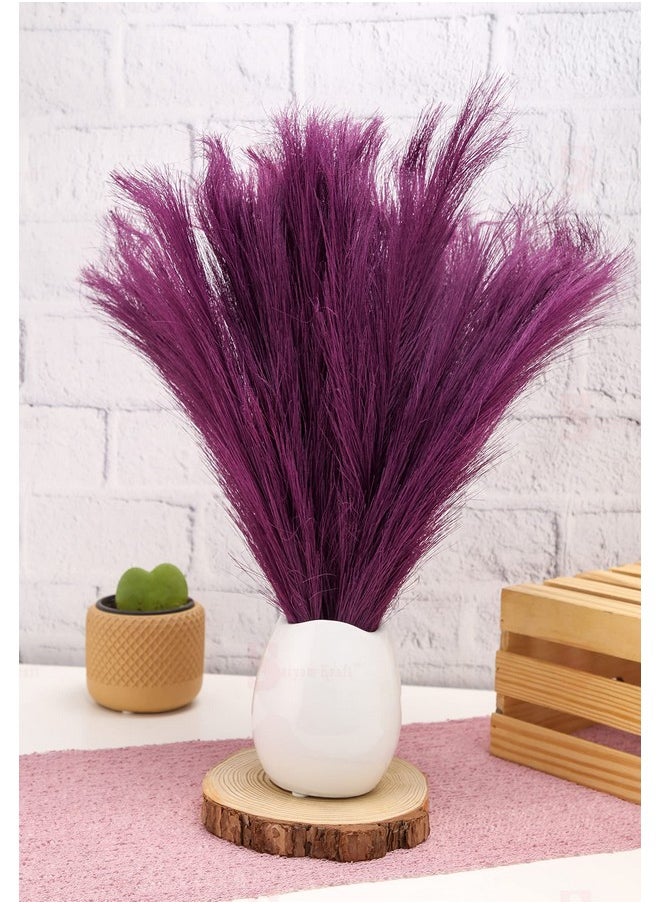 SATYAM KRAFT 3 Pcs Faux Pampas Small Fluffy Artificial Flowers Fake Flower for Home,Christmas,Office,Bedroom, Wedding Decoration and Craft Items Corner,x mas(Without Vase Pot) (Violet) - pzsku/ZD2C153889C0BABDF8114Z/45/_/1737721265/80624210-2204-4e43-a664-e61d6597bb99