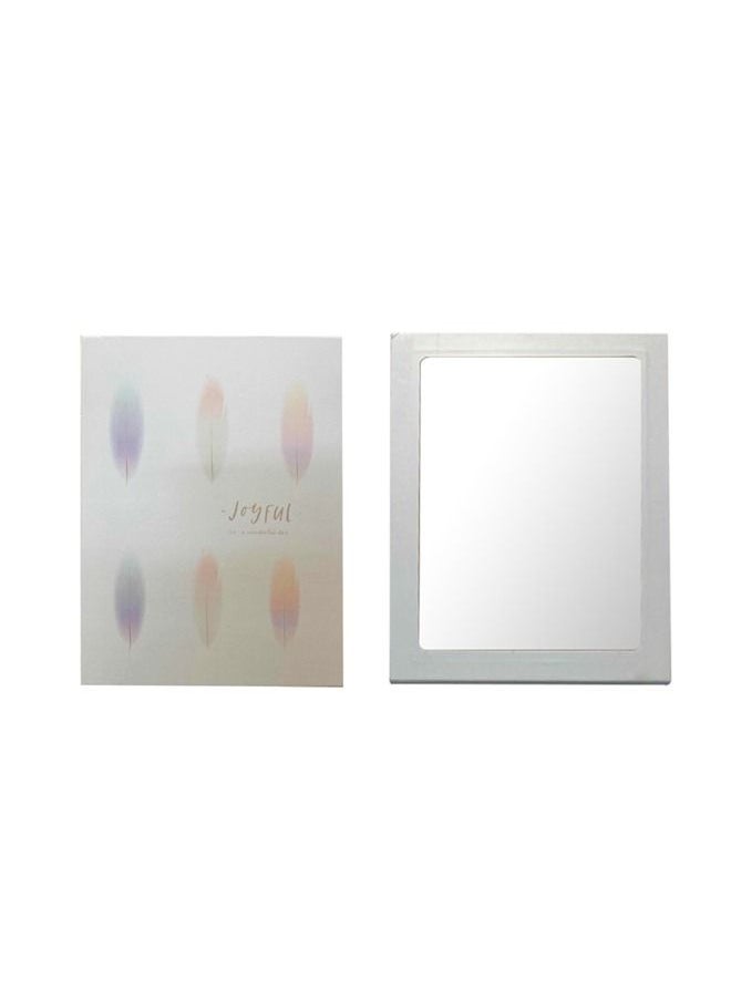 Fashion Gifts Colorful Paper Cover Table Mirror High Grade Makeup Folding Mirrors  - Image 1