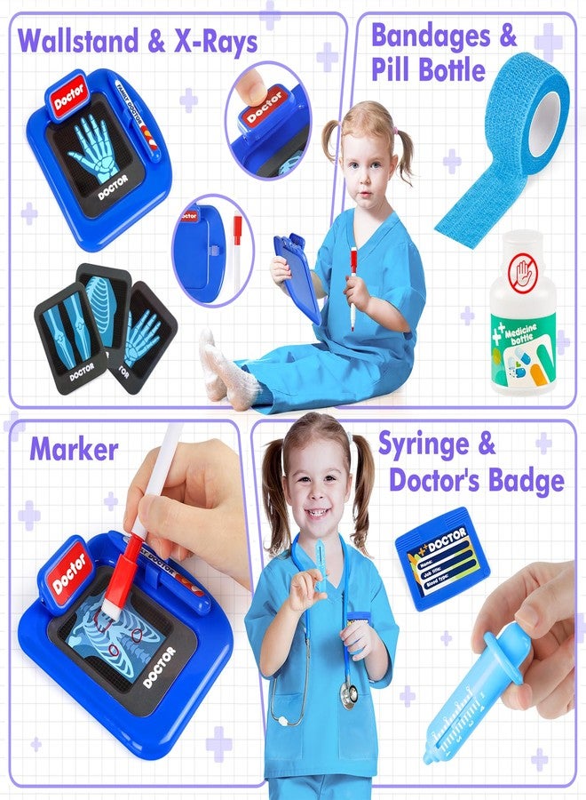 IVENRXIU Doctor Kit for Kids, 17 Pcs Medical Play Set with Bag and Dress Up Costume for Toddlers 3-5, Pretend Play Toys for Kids Boys and Girls, Halloween Christmas Birthday Gifts - Image 3