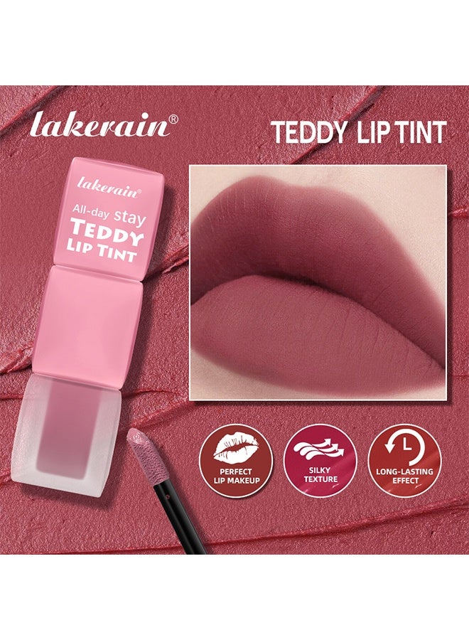 lakerain All-Day Stay Teddy Lip Tint, long-lasting, soft andcomfortable,colorsuperimposed, blurred matte #2MASCARA TEAR - Image 3