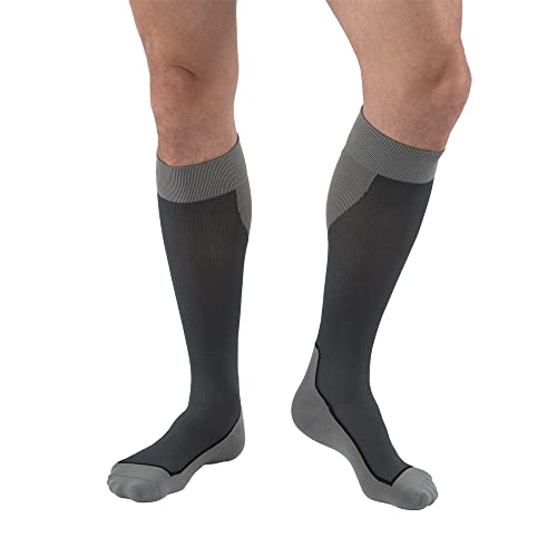 JOBST جوارب ضغط JOBST الرياضية بطول الركبة 1520 مم زئبقي أسود رمادي صغير - Image 2