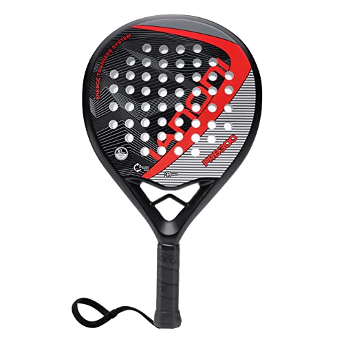 WLSRW Padel Racket Carbon Fiber Surface with EVA Memory Flex Foam Core Padel Tennis Racquets Lightweight (8300-red) - Image 1