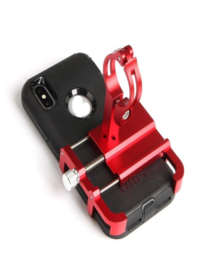 GUB Thick Case Design Bike & Motorcycle Phone Mount Handlebar Holder Adjustable Compatible with iPhone XR Xs 7s 8 Plus,Compatible with SamsungS7/S6/Note5/4,Any Cell Phones with Thick Phone Case (red) - Image 2