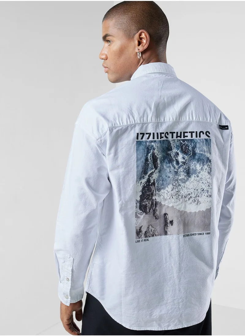 izzue Oxford Photo Printed Shirt