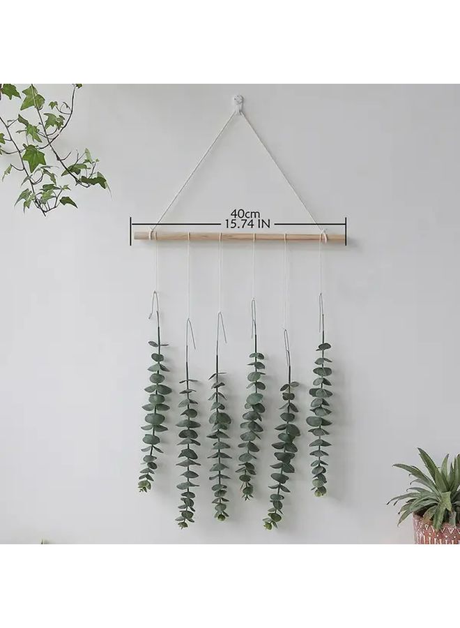 Bohemian Artificial Eucalyptus Leaf Wall Hanging 2pcs Home Bedroom Living Room Decor - Image 3