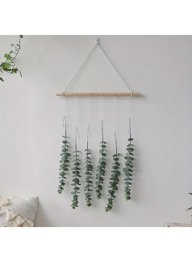 Bohemian Artificial Eucalyptus Leaf Wall Hanging 2pcs Home Bedroom Living Room Decor - Image 4