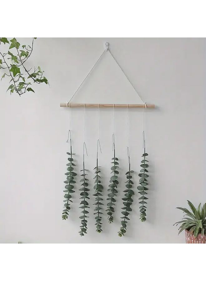 Bohemian Artificial Eucalyptus Leaf Wall Hanging 2pcs Home Bedroom Living Room Decor - Image 1
