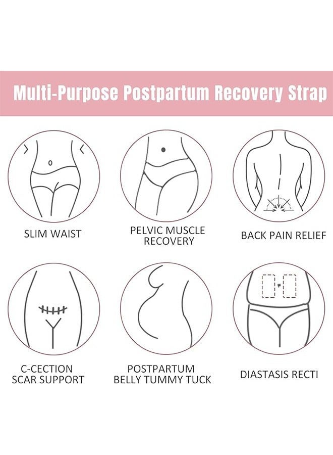 general 3 In 1 Postpartum Belly Band Wrap - Abdominal Binder Post Surgery C Section Compression Girdle Belt - After Birth Recovery Support - Postnatal Pelvis Waist Trainer Slimming Shapewear Body Shaper XL - Image 4
