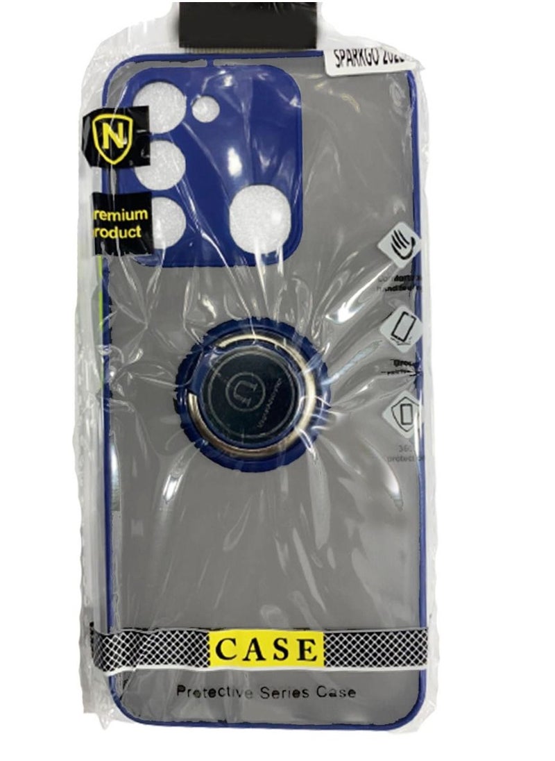 erorex - Protective Case Cover For Spark Go 2022 With Magnetic Ring Holder Blue - Image 1
