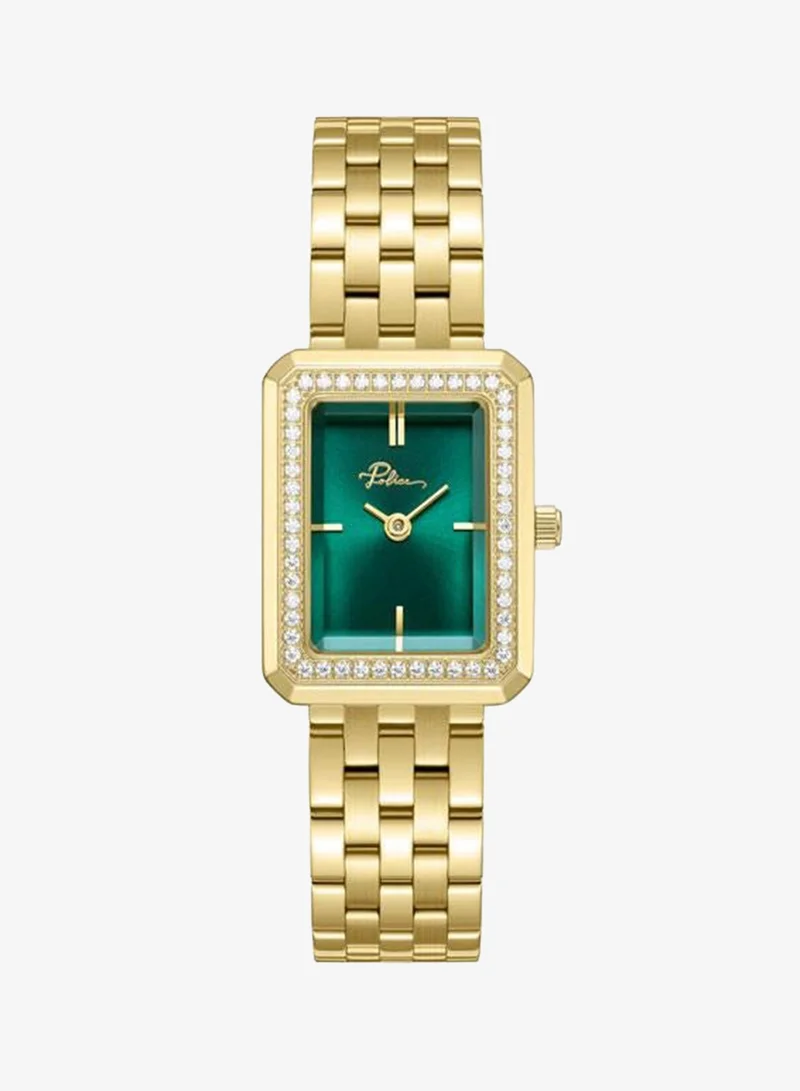Uloya Green Dial Stainless Steel Bracelet Analog Watch for Women, 21.7mm