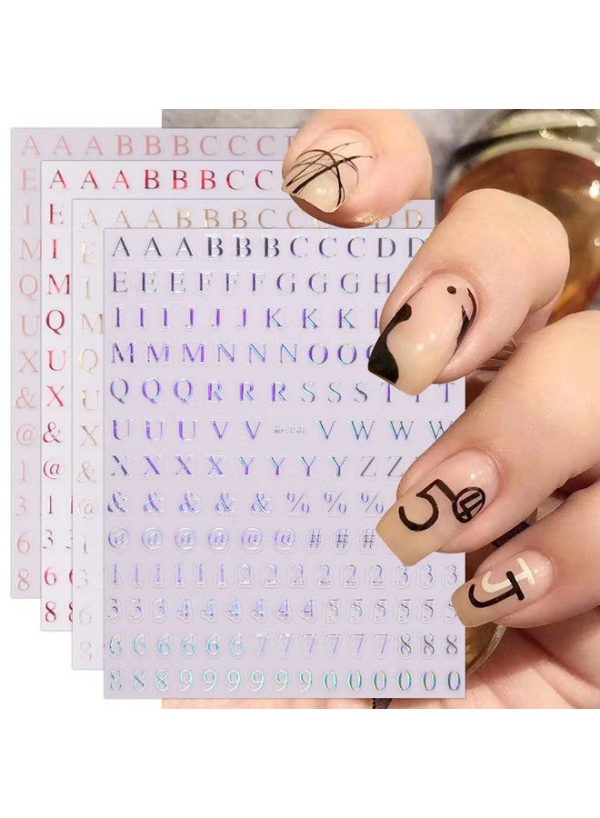 jmeowio 9 Sheets Number Letter Nail Art Stickers Decals Selfadhesive Pegatinas Uñas Colorful Nail Supplies Nail Art Design Decoration Accessories - Image 1