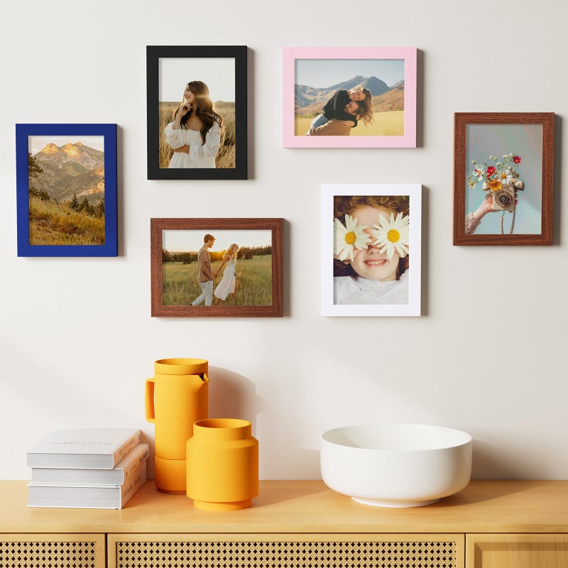 Vittanly 5x7 Picture Frame, Made of Solid Wood and Shatterproof Plexiglass, Wooden Photo Frame for Wall Mounting or Tabletop Display, Picture Frame for Home Decor with Stand, Black, 1 Pack - Image 3