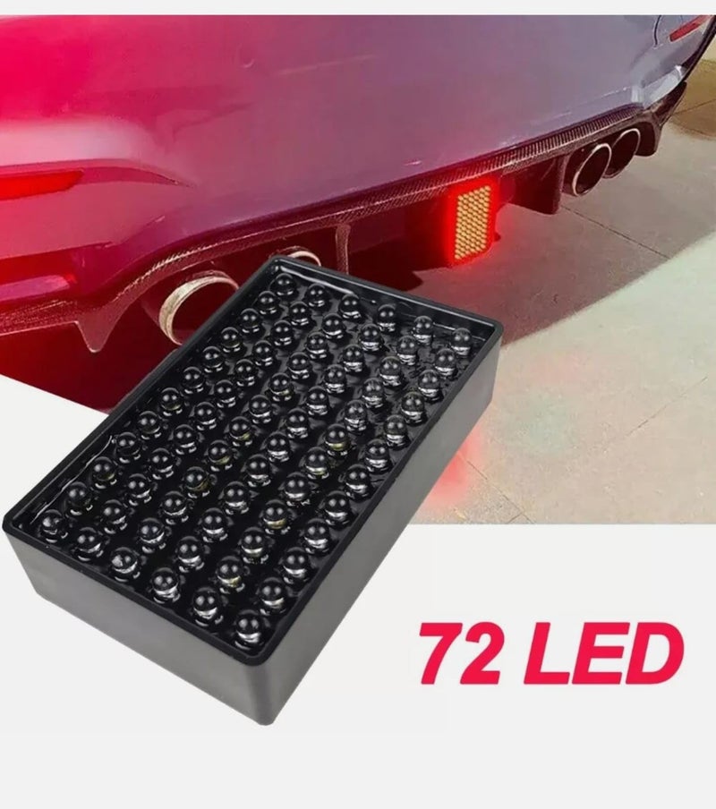 AUTO MT 72-LED FLASHING TAIL BRAKE LIGHT, F1 Style 12V DRL Red Stop Safety Lamp, Car Motor LED Rear Flashing Tail Fog stop Light, Signal Lamp. - Image 2