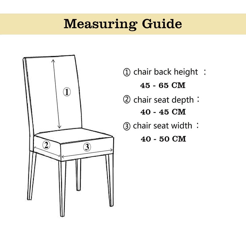 Styleys Elastic Chair Cover Stretch Removable Washable Short Dining Chair Cover Protector Seat Slipcover (6 Chair Cover, SLMC153 Orange Prism), Polyester;Polyester Blend - Image 4