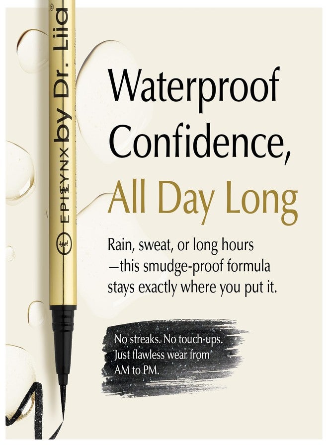 EPILYNX Waterproof Eyeliner - Smudge-Proof Liquid Eyeliner Pen with Precision Tip for Smooth, Long-Lasting Application - Vegan, Hypoallergenic & Gluten-Free Eye Liner - 2mL Shimmer Black - Image 3