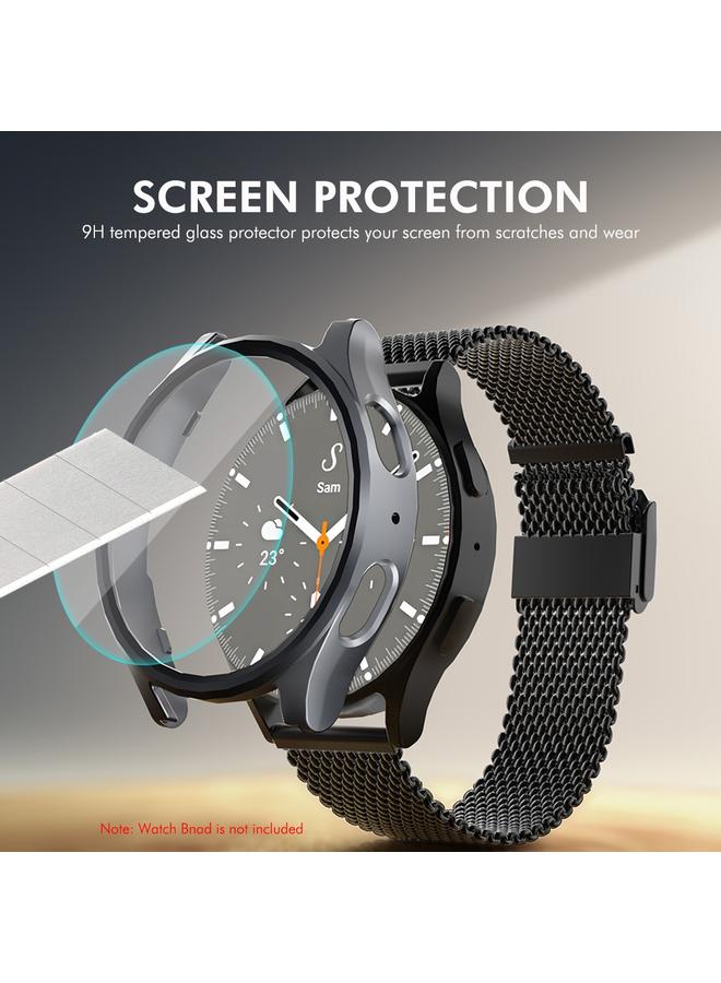 إيروريكس حافظة صلبة مطلية بالكهرباء لساعة سامسونج جالاكسي واتش 7 مقاس 44 مم + واقي شاشة زجاجي 9H بسمك 0.2 مم (لون معدني) - Image 4