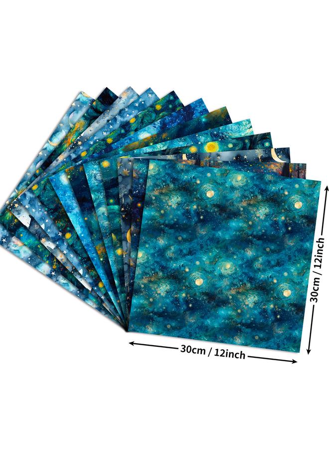 الأزرق جي دبليو بيع 24 ورقة كبيرة الحجم من المواد المرصعة بالنجوم - Image 1