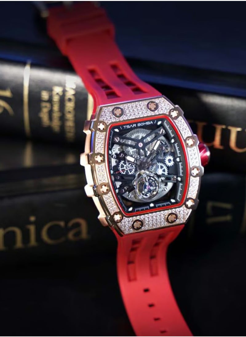 Men's Elemental Series-Cubic Zirconia Automatic Watch TB8208D-07 - 43mm