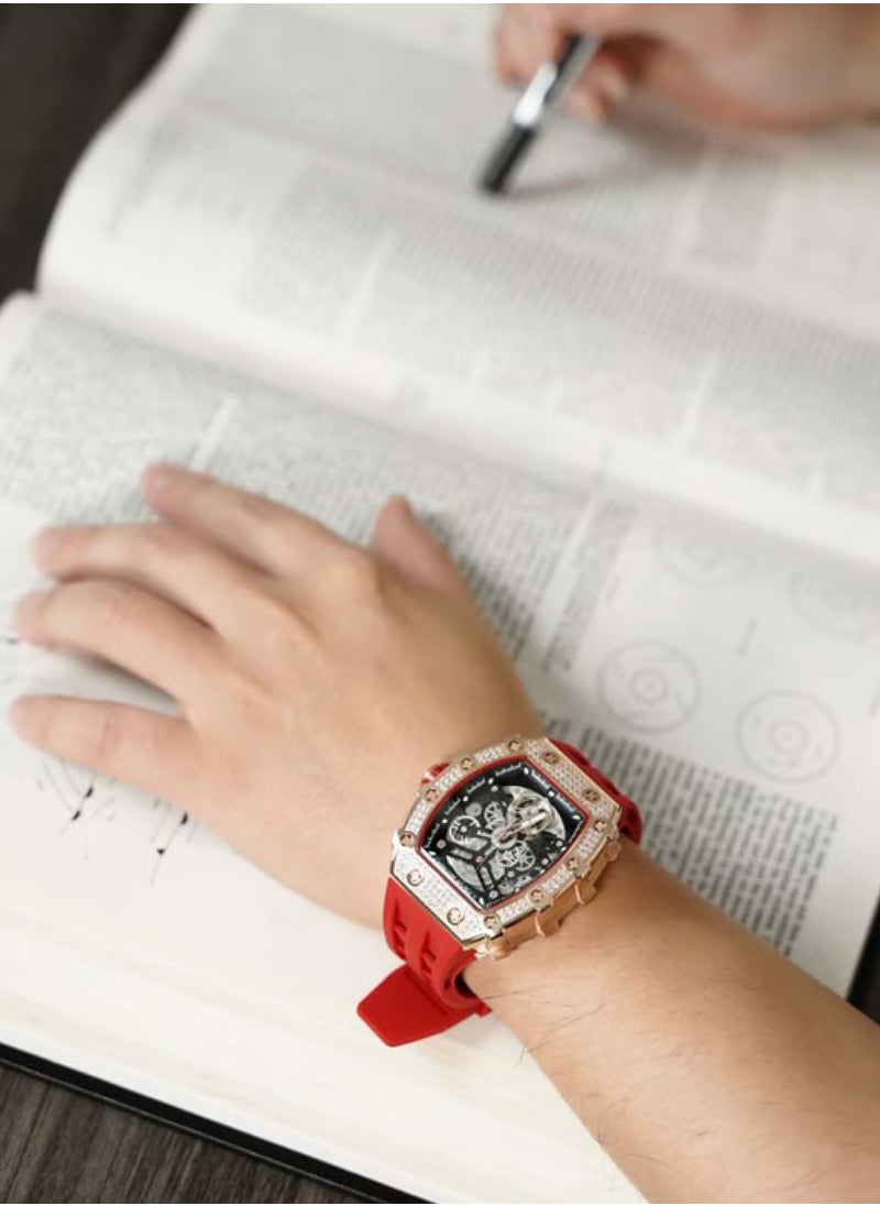 Men's Elemental Series-Cubic Zirconia Automatic Watch TB8208D-07 - 43mm