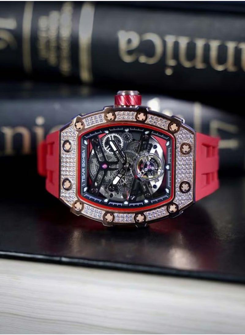 Men's Elemental Series-Cubic Zirconia Automatic Watch TB8208D-07 - 43mm