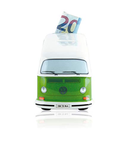 BRISA VW Collection - Volkswagen Savings Bank Piggy Bank in T2 Bus Design (Classic Bus/Green) - Image 2