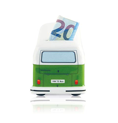 BRISA VW Collection - Volkswagen Savings Bank Piggy Bank in T2 Bus Design (Classic Bus/Green) - Image 4