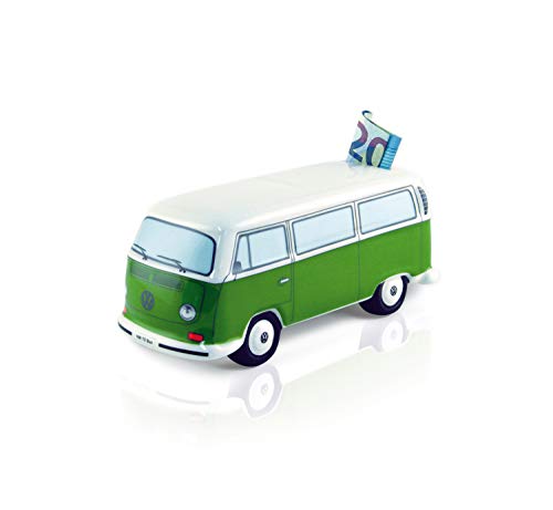 BRISA VW Collection - Volkswagen Savings Bank Piggy Bank in T2 Bus Design (Classic Bus/Green) - Image 1