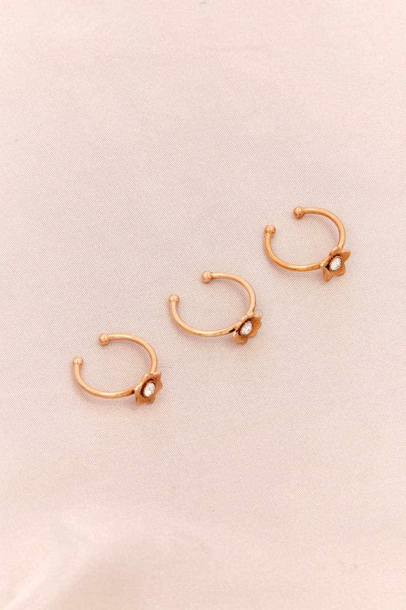 Brosway Women Flower Shaped Steel Rings, Rose Gold - Image 1