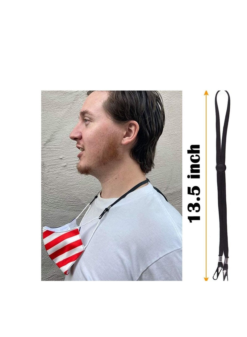 Children's lanyard, Mask Lanyard for Kids/Adults, Adjustable Length Face with Clips at Both Ends, Neck Brace and Ear Protection, Suitable School Outdoor Sports - Image 2