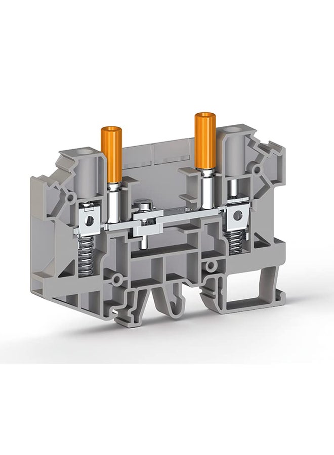 Terminal Block 375919 WGO-Y6 6mm Cross Connection Screw Spring Loaded Test Disconnect Double Test Socket Material PA Grey Turkey (PACK OF 1)