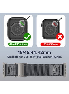 Wewatri Nylon Bands Compatible with Apple Watch Ultra Band 49mm 45mm 44mm 42mm Men, Rugged Nylon Sport Strap, Adjustable Replacement Loop for Apple Watch Band iWatch Ultra Series 8/7/SE/6/5/4/3/2/1  - Image 3