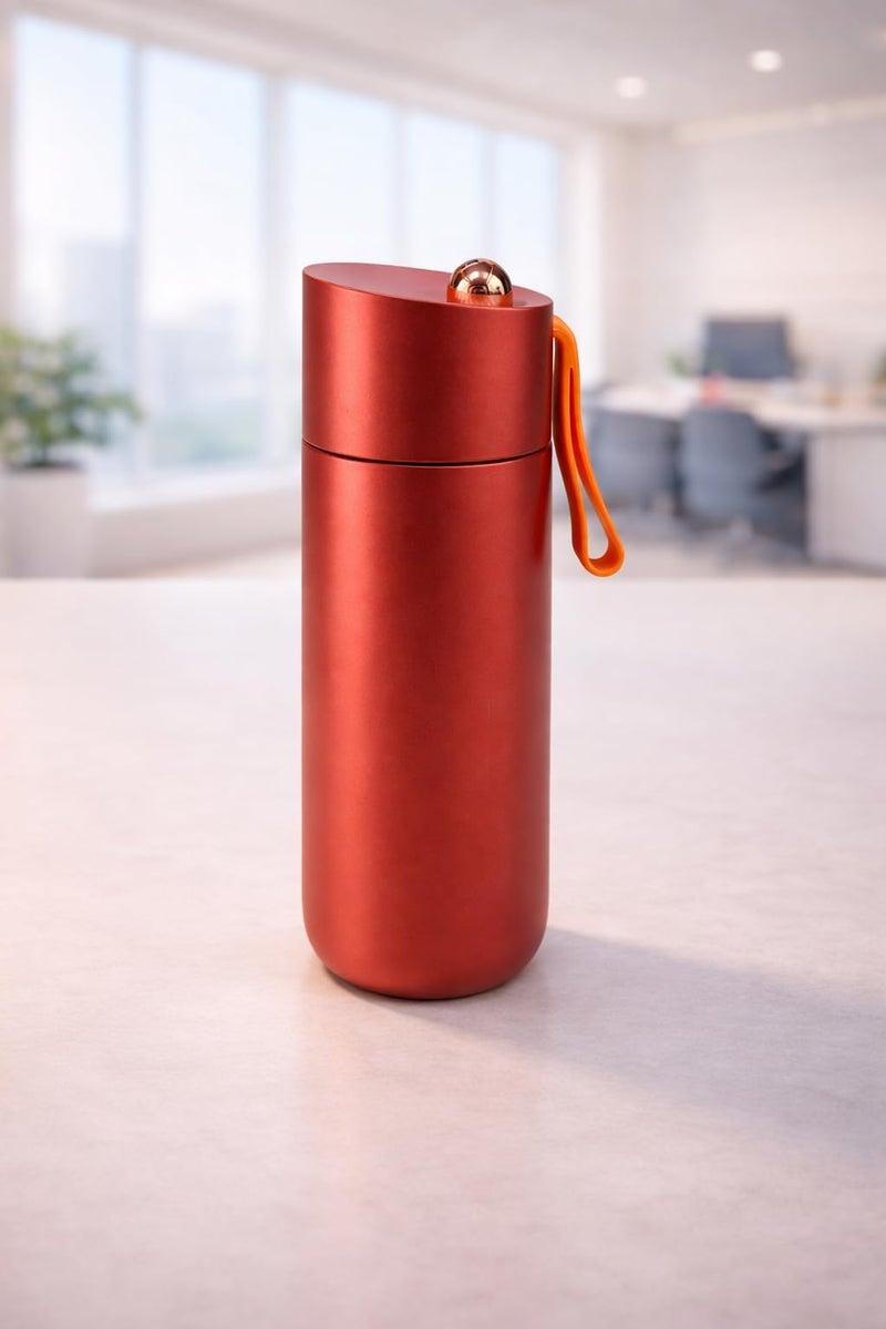 Vacuum Insulated Stainless Steel Thermal Mug 316 Food-Grade Thermal Mug with Lid & Strap – Leakproof Double Wall Travel Coffee Flask, Hot & Cold Water Bottle for Office, Gym & Outdoor (Red) - Image 2