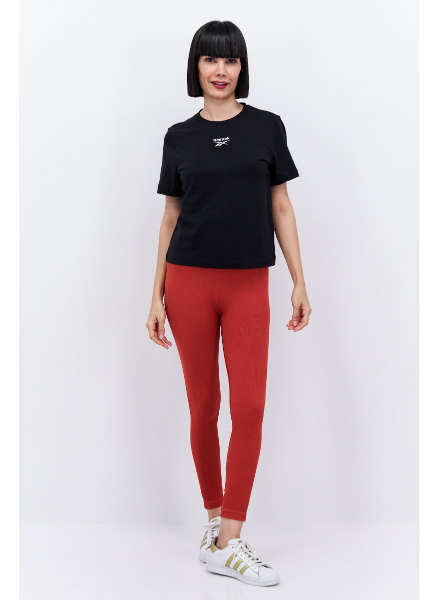 Reebok Women Sportswear Fit Short Sleeves Outdoor Top, Black  - Image 4