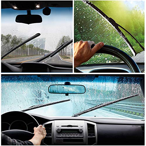 SAN AUTO مساحات زجاج أمامي لسيارة تويوتا كامري 7 2012-2017 كامري 8 2018-2024 / هايلاندر 2020-2025 ملائمة مخصصة 26+18 بوصة بدائل مساحات المطر للزجاج الأمامي 2 عبوات - Image 4