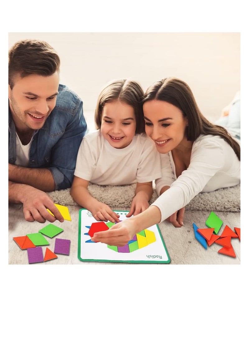 Tangram Children’s Puzzle Toy – Premium Wooden Educational Puzzle for Brain Development  - Image 1