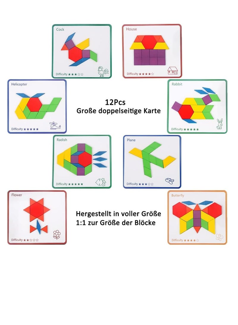 Tangram Children’s Puzzle Toy – Premium Wooden Educational Puzzle for Brain Development  - Image 3