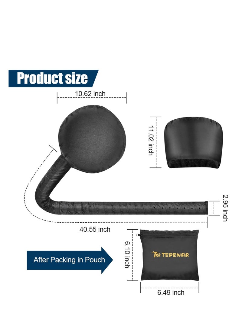 TEPENAR Hair Dryer Bonnet - Upgraded Extra Large Soft Adjustable Hooded Cap for Fast Hair Styling and Care  - Image 3