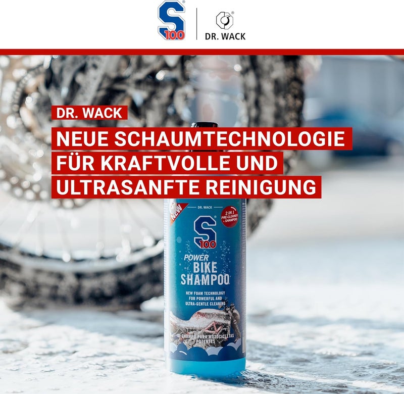 Dr. Wack S100 Power Bike Shampoo 1 Litre - Motorcycle Shampoo with Innovative Foam Technology - Powerful & Gentle Foam Cleaner - For All Surfaces - High-Quality Motorcycle Care - Image 2