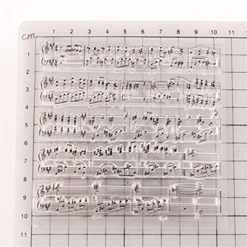 arriettycraft Music Notes Background Clear Stamps for Card Making or Journaling, Melody Music Transparent Silicone Stamps for Albums Journals Scrapbooking Paper Crafts-A1278 - Image 3