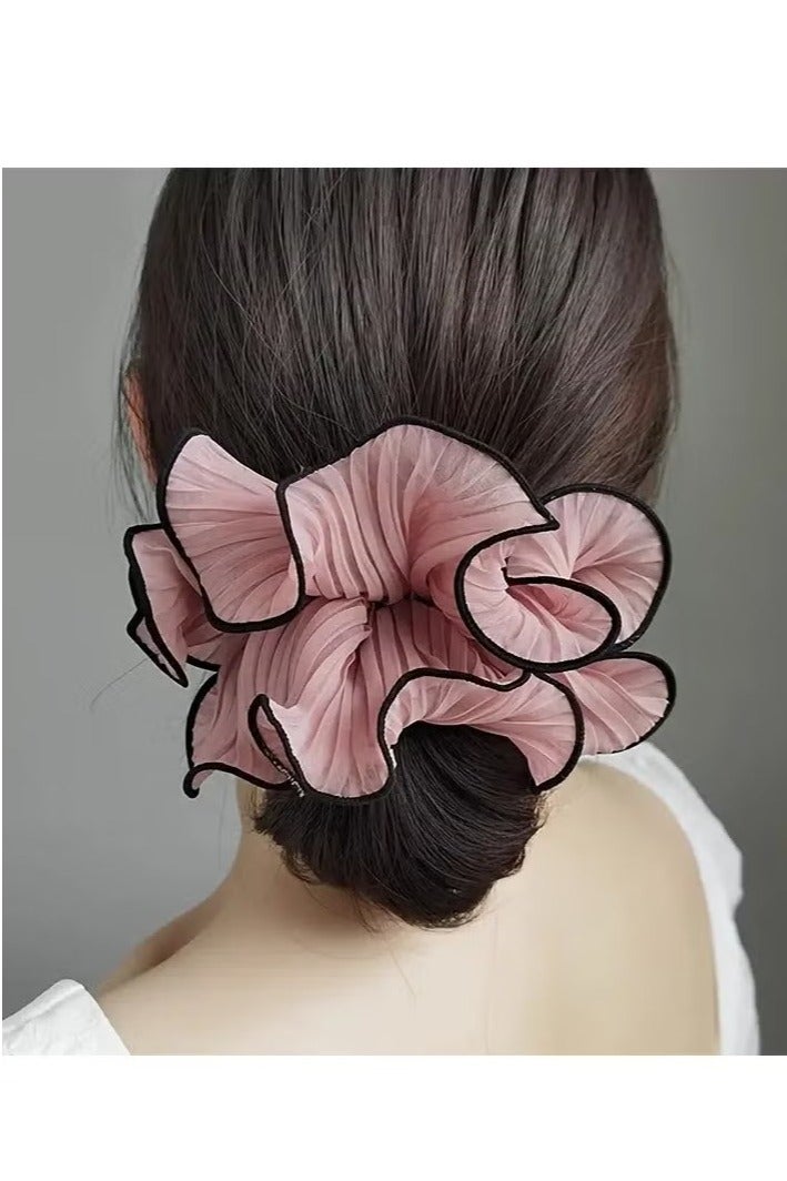 4 Pieces Of Elegant Fabric Hair Ties In Simple Colors For Women, These Hair Ties Are Perfect For Daily Use And Suitable For All Ages. - Image 2