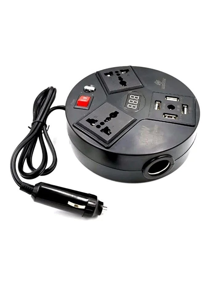 Neehoon 300W Smart Car Power Inverter - 12V DC to 220V AC Power Adapter with 4 USB Ports, Dual AC Outlets & Digital LED Display - Model NH-82600 - Image 4