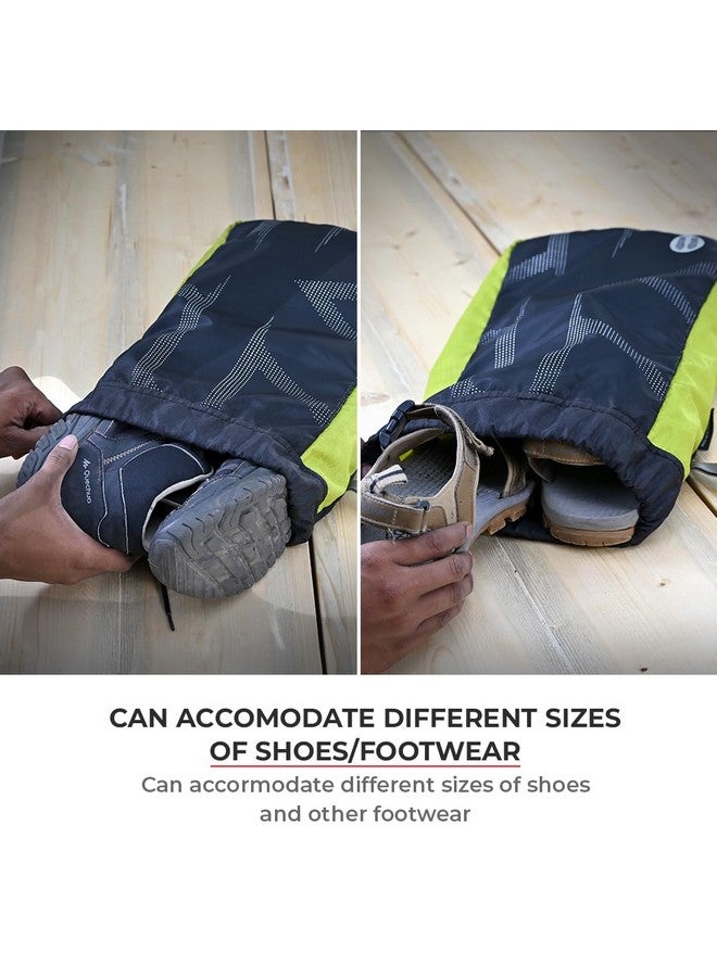ViaTerra Shoe Pouch I Clean Way to Carry/Store Spare Shoe or Slippers on a Trip | Shoe Cover | String Bag Organizer for Travel and Storage - Image 5