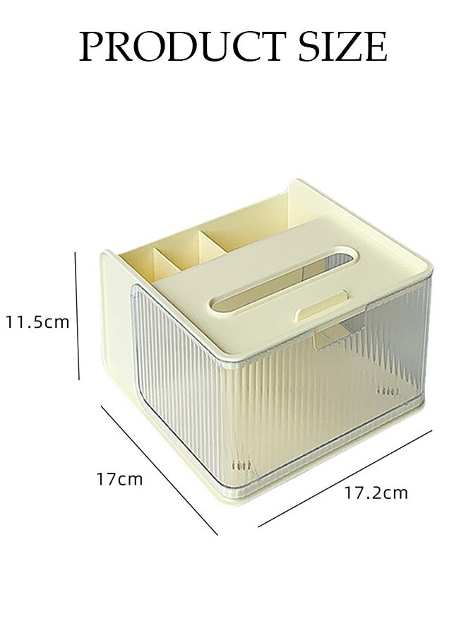 DUNISO Multifunctional Tissue Box Holder Desk Organization Easy Tissue Dispensing, Durable & Drop-Resistant, Remote Control & Pen Holder, Non-Slip Base, Space-Saving Organizer - Image 5