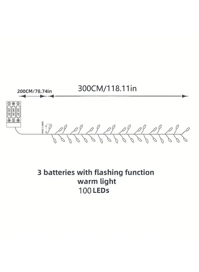 100 LED Firecracker String Lights for Party Decoration 118in Battery Multicolor - Image 3