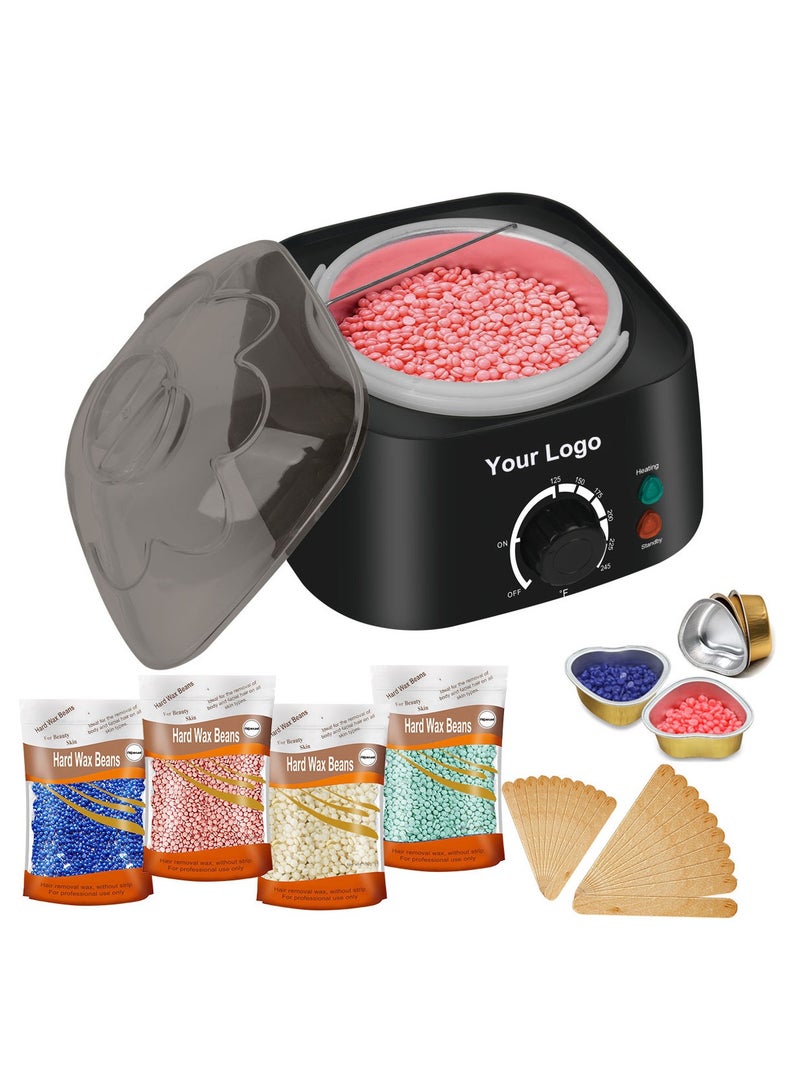general Portable Private Mold Wax Machine Set Wax Heater Hair Removal Wax Beans 4 Packs Wax Beans Set - Image 1